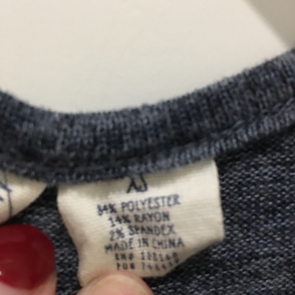 SKY and Sparrow crop blue bottom tie long sleeve - Picture 5 of 6